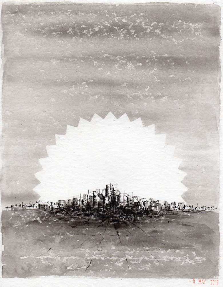 'City of Dreams' Ink drawing. Michael Croft. / Art /