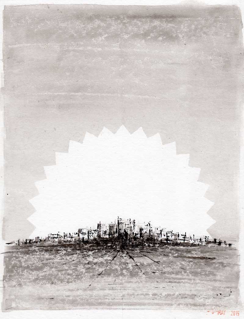'City of Dreams' Ink drawing. Michael Croft. / Art /