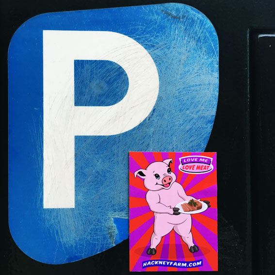 Michael Croft | Hackney Farm | Love Meat |  Magnetic micro advertising campaign on the streets of Hackney, London. | Art | Artist
