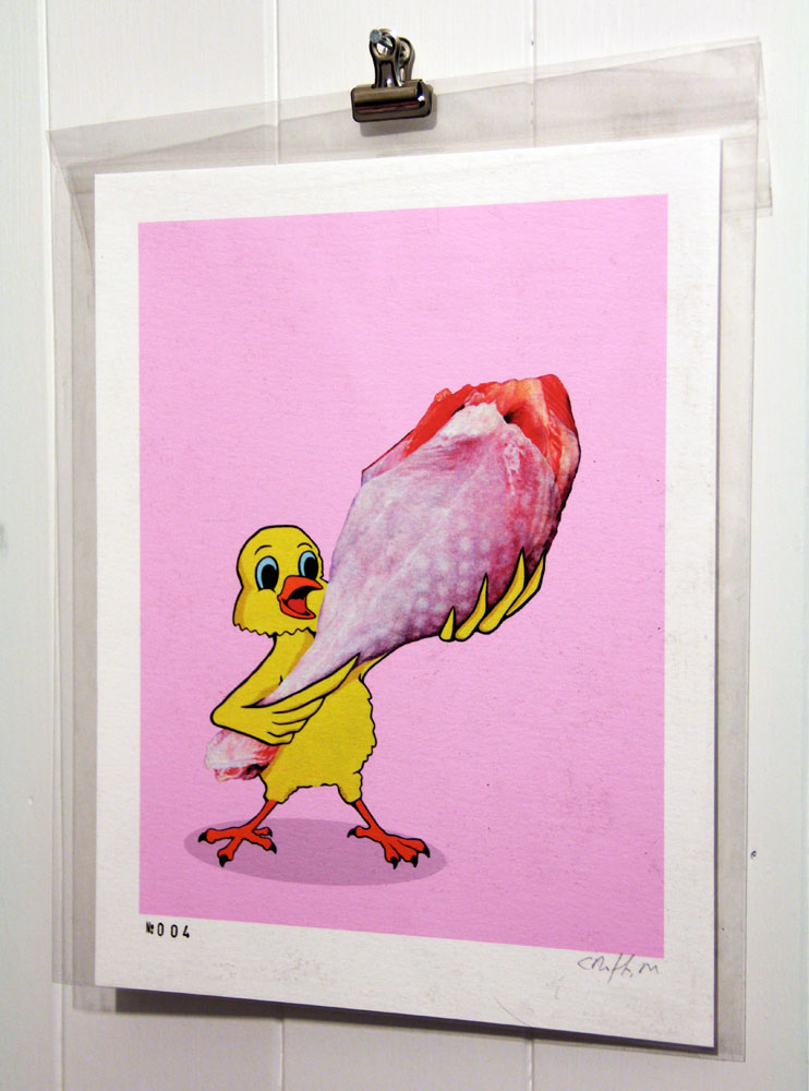  Michael Croft artist. Chicken drumstick. Print.