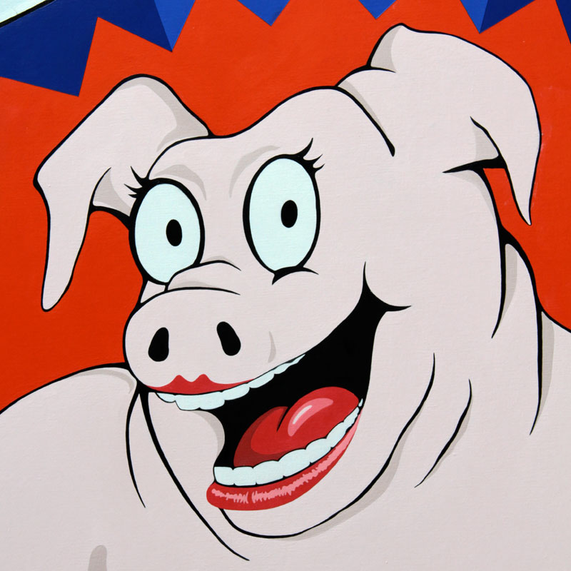 Love Meat. Pig head. Michael Croft. / Artist